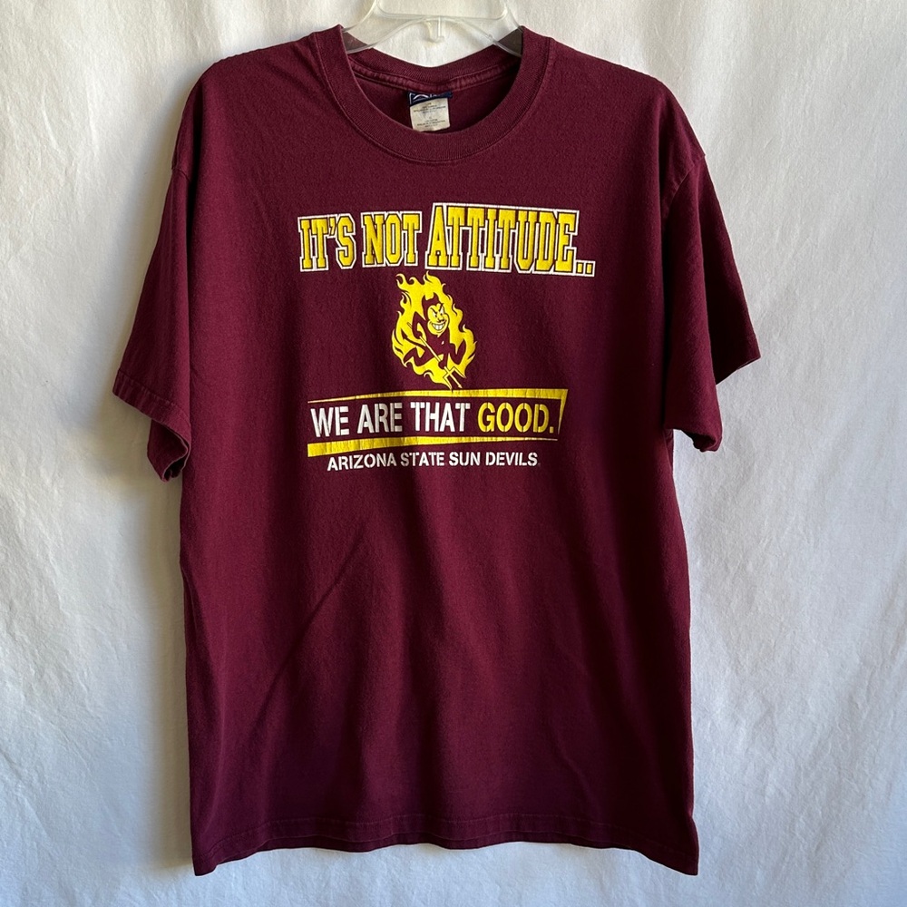 ASU Sun Devils maroon It’s Not Attitude … We’re That Good T-shirt, size XL